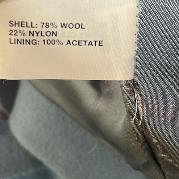 Gap Light Blue Wool Blend Pea Coat with front zip and toggle closure. - Picture 12 of 12